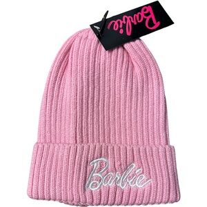 Barbie Pink Ribbed Kids Hat